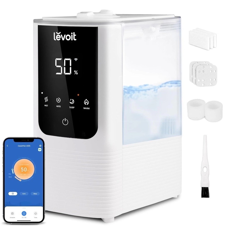 LEVOIT Smart Humidifier for Home Warm/Cool Mist Air Oasis Mist4.5L NIB